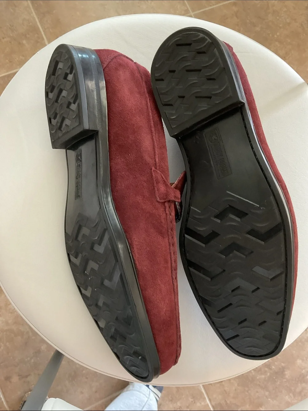 Stacy Adam’s wine burgundy suede loafers, size 11